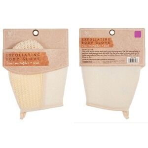 MAYIM Exfoliating Body Glove Microfiber Sisal Smooth Rough Skin Elbows Heels NWT